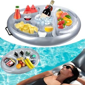 Puikus pripučiamas padėklas gėrimams baseine | FLOATPLATI